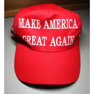 Trump Men's Baseball Cap Red Make America Great Again Hook and Loop One Size